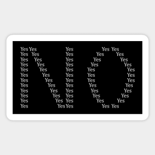 Inscription "no" white Magnet